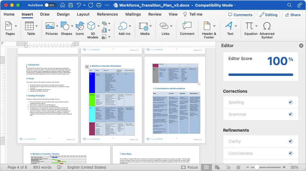 Workforce Transition Plan